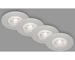 BRILONER KULANA - LED Inbouwspots - set van 4 spotjes - dimbaar badkamerverlichting - Ø9 cm - 4,9 W - 480 lm - mat chroom