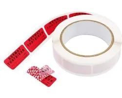 Tamper Resistant Evident Security Tape Sticker 2x4.5cm 500Pcs Safety Prevent Opened Self Adhesive Stickers (Red 500pcs)
