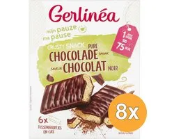 Gerlinéa - Tussendoortje - Crusty Snack - Pure Chocolade - 8 x 102 gr