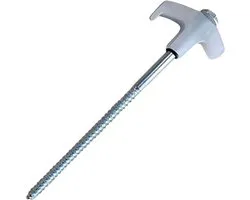 Grondschroefanker - Tentharingen Schroef - Tent Bevestigen - In Donker Oplichtend - 20 cm - Wit