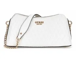 GUESS Schoudertas Betula Top Zip Shoulder Bag White Wit