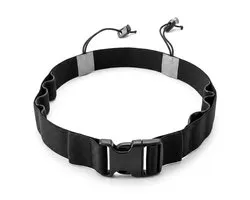 Zwarte startnummerband unisex verstelbare hardloop riem met gelhouders elastische stoffen riem voor triathlon marathon hardlopen wedstrijd nummerhouder sport accessoire