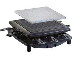 Steba RC3Plus - Racletteet - tweezijdige grillplaat - Steengrill - 8 personen - PFAS vrij