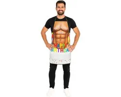 Partychimp BBQ schort Barbecue schort Grappig Schort Happy Birthday Boy Schort Cadeau BBQ Schort Verjaardag - 80 x 56 cm - Polyester