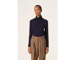SOAKED IN LUXURY SLHanadi Rollneck LS - Night Sky Blue