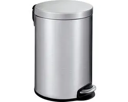 EKO - Serene pedaalemmer 12 liter - Stainless steel Plastic - mat RVS - Prullenbak
