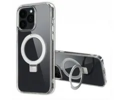 Accezz Hoesje - Geschikt voor Apple iPhone 14 Pro Max - Ring Stand Backcover geschikt voor MagSafe - Transparant