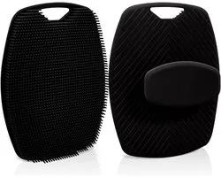 2 Pcs Silicone Body Scrubber voor Mannen - Silicone Face Wash Brush - Premium Silicone Scrubber voor Huidverzorging, Reinigen en Peelen, Gemakkelijk te Opschuimen