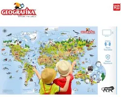 Explore the World game + children's World map Unik Play in english / Geografika