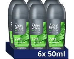 Dove Men+Care Advanced Anti-Transpirant Deodorant Roller - Extra Fresh - neutraliseert geurtjes en verzorgt je huid - 6 x 50 ml