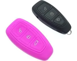Silicone Keyless FOB Tector Case Cover voor Ford Modellen - Geschikt voor Focus, Mondeo, Fiesta, Kuga, Mark 4 en Mark 5 (Paarse kleur)