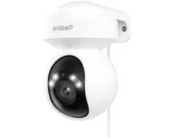 Caméra de sécurité PTZ 5MP – Caméra extérieure sans fil – Caméra IP – Caméra Wi-Fi – Caméra de sécurité extérieure – Zoom optique 3x – Vision nocturne en couleur avec projecteurs