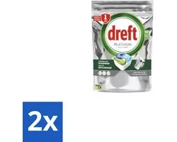 2 x Dreft – Vaatwastabletten – Platinum All-in-One Original – 59 Tabletten - Vaatwastabletten - Vaatwasser - Reiniging - Ontvetting - Zout