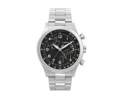 Timex Waterbury Traditional Fly Back Chronograph Watch Zilveren Toon Case: 100% Stainless Steel | Armband: 100% Stainless Steel 43 TW2W47800AJ