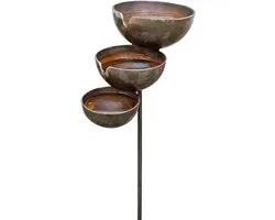 Station d'eau pour abeilles - Bain d'oiseaux - Hydrater la faune - Cascade à trois niveaux - 68 cm de haut - Unique