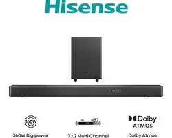 Haut-parleur barre sonore Hisense AX3120G Zwart 3.1.2 canaux 360 W
