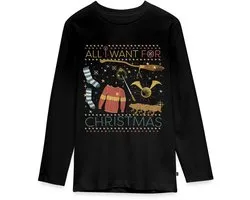 Harry Potter All I Want For Christmas Kerstmis Premium T-Shirt Tiener Lang