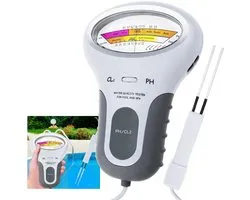 Dubbelfunctie waterkwaliteitsmeter - pH-meter - 2-in-1 Zwembadtester - Watertester Geschikt Voor Zwembad & Spa - Waterkwaliteitsmeter - Elektronische pH en Chloormeter - Digitale Watertester pH & Chloor