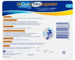 NiQuitin Mini Zuigtabletten 4mg - 3 x 60 stuks