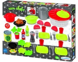 set de cuisine ecoiffier 100% chef, 43 pcs.