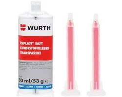 Wurth - Replast® easy transparant kunststoflijm - replast® easy transparant kunststoflijm inhoud 50 ml