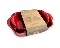 Emile Henry Plat rectangulaire ensemble de 2 E-box - Grand Cru