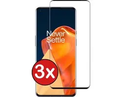 Screenprotector - 3 Stuks - Geschikt voor OnePlus 9 Pro - Full Cover - Beschermglas - Gehard Glas - Tempered Glass - Screen Protector