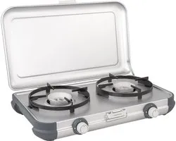 Campingaz Camping Kitchen 2 CV Camping kooktoestel - kooktoestel 2 pits - 2x 2000 Watt - zilvergrijs