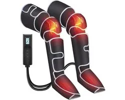 COMFIER Beenmassageapparaat, compressie-kuit-knie-voet-warmtemassageapparaat voor bloedcirculatie en spierontspanning, 3 warmte-instellingen en 3 intensiteiten, cadeau