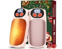 Handwarmers Oplaadbare 2 Stuks – Elektrische Handwarmers Herbruikbaar–Langdurige Warmte Sinterklaas Cadeau–Display & 5 Standen–Voor Outdoor, Wintersport, Golf en bij Raynaud - Perfect Kerstcadeau voor Hem en Haar