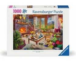 Ravensburger legpuzzel Gezellige Hut 1000 stukjes landschap puzzel.