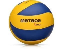 Meteor - Ballon de volley-ball Chili PU - Taille 5 - Jaune/Bleu - Doux - Durable - Pour l'entraînement et les loisirs
