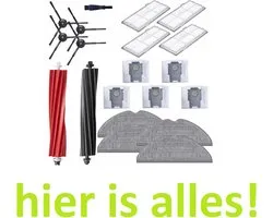 Set filters rollen borstels moppen zakken compatibel met Roborock S8, S8 Plus - hoogwaardige vervanging - Roborock S8 - Roborock S8 Plus - Roborock S8 Max - Roborock S80 - Roborock S85 - Roborock S7 MaxV Ultra - 20 onderdelen - hier is alles!