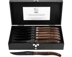 Laguiole Steakmessen Wengé Zwart - 6 stuks