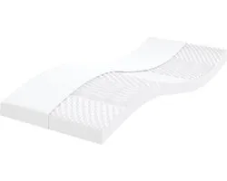 vidaXL - Schuimmatras - 7 - zones - hardheid - 20 - ILD - 90x210 - cm - wit