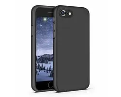 Geschik voor iPhone 7/8/SE schaal siliconen Zwart