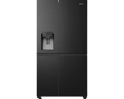 Hisense RS818N4TFC - koelkast américain - Classe énergétique C - Distributeur Water et de glace - Refroidissement en Métal - No Frost - Zwart- Multi - Flow Air - Congélation Fast - 35dB (A) - Compresseur inverseur - 632 Litres
