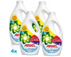 Ariel Colour Lessive Liquide – 4 x 64 Lavages – Cold & Short – 4 x 2112ml – Emballage Économique – 4 pièces