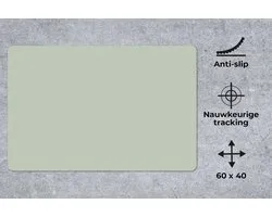 Bureau onderlegger 60x40 cm - Muismat Mintgroen - Effen kleur - Bureaulegger xl - Desk mat beschermer - Computer muismatten