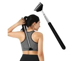 Uitschuifbare Rugkrabber I Verstelbare Ruggenkrabber I Massage Krabber I Telescopische Rugkrabber I Tot 56 CM I RVS I Zwart