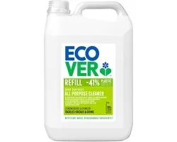 Ecover Allesreiniger Harde Oppervlakken - Grootverpakking 5 L - Geconcentreerde formule - Plantaardig & Biologisch afbreekbaar - Citroengras & Gember geur
