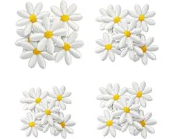 Emblème à repasser - 40 pièces - Patchs brodés thermocollants - Patchs thermocollants motif marguerite - Patchs vêtements - Décoration pour vêtements - Décoration vêtements - Chauffage par fer - Convient pour les vestes, jeans, Tassen, artisanat