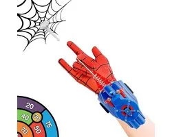 Shooter télescopique JUST23 - Blauw - Inspiré de Spider-Man - Récupération facile de la corde - Gant Spider-Man - Planche de tir incluse