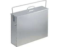 asemmer met deksel - 15 l - staal - kolenemmer open haard - pelletemmer
