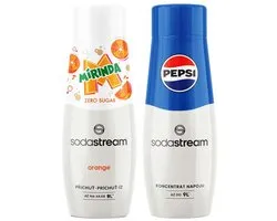 SodaStream Serie - Syrup Set - Mirinda Zero - Pepsi - 2 Stuks
