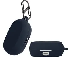 kwmobile Hoes geschikt voor Jabra Elite 7 Pro / Elite 7 Active - Siliconen cover voor oordopjes in donkerblauw