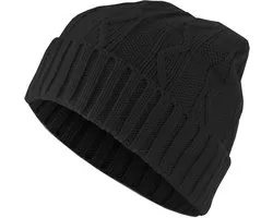 MSTRDS - Beanie Cable Flap black one size Beanie Muts - Zwart