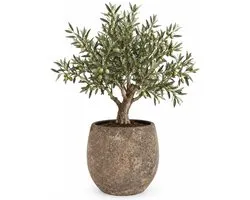DK Design Bloempot model Maya - roestbruin - D36 x H40 cm - rustiek