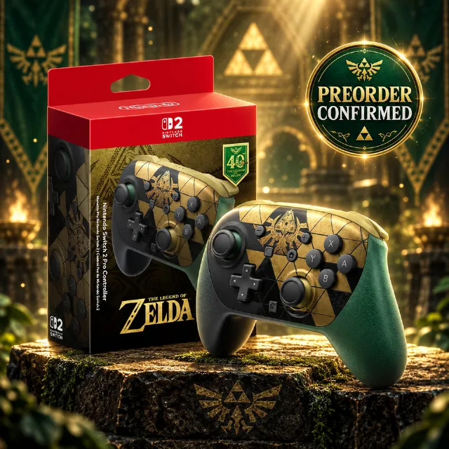 Nintendo Switch 2 Pro Controller The Legend Zelda 40th Edition✅ PREORDER 03/11