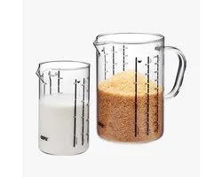 GEFU Meti maatbeker - Set van 2 stuks - 0,5 + 1 liter glas